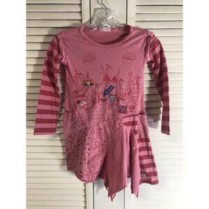 Naartjie Size 7 Pink Handkerchief Style Dress